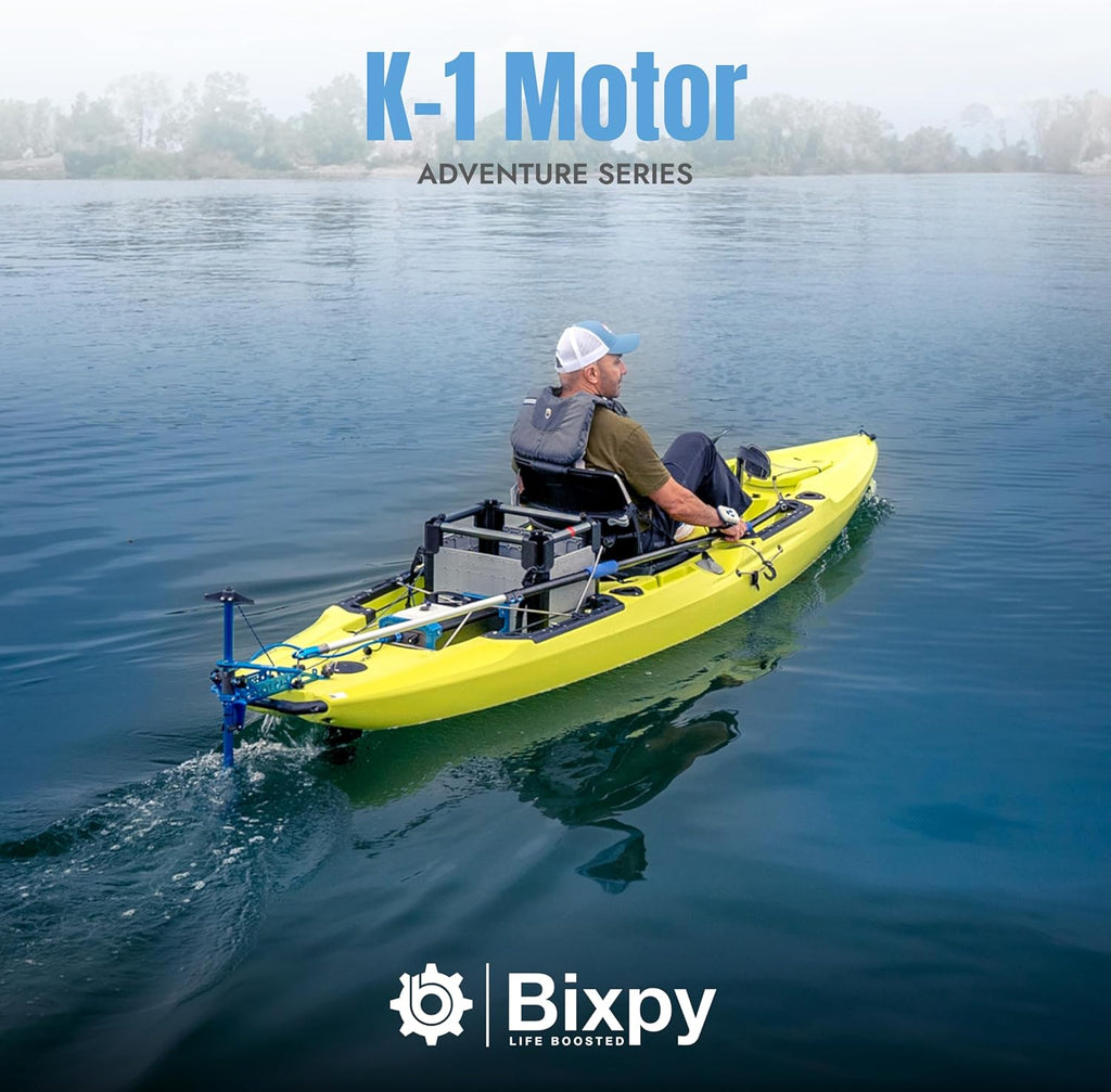 Bixpy K-1 Angler Pro Outboard Kit – Includes K1 Kayak Motor with Remote Control & Quick-Release Mount for Kayaks, Canoes, Paddleboards, Dinghies & Inflatable Boats