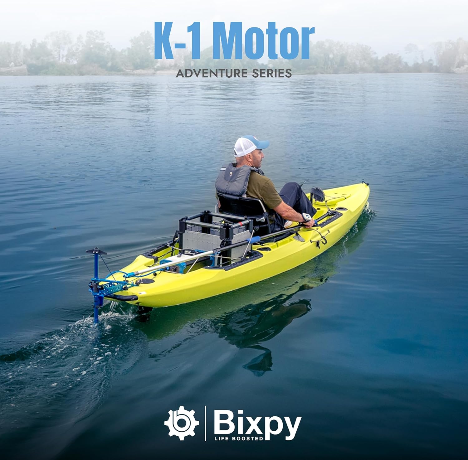 Bixpy K-1 Angler Pro Outboard Kit – Includes K1 Kayak Motor with Remote Control & Quick-Release Mount for Kayaks, Canoes, Paddleboards, Dinghies & Inflatable Boats