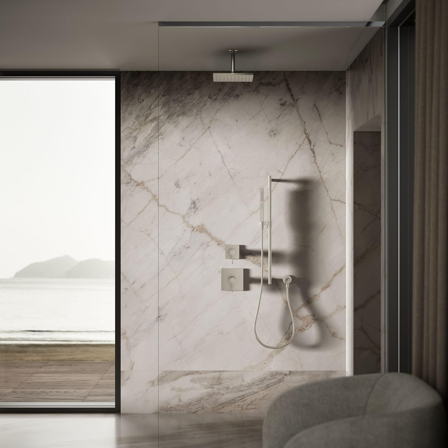 Kohler 26149-G-BN Honesty® 10' single-function rainhead, 1.75 gpm, Vibrant Brushed Nickel