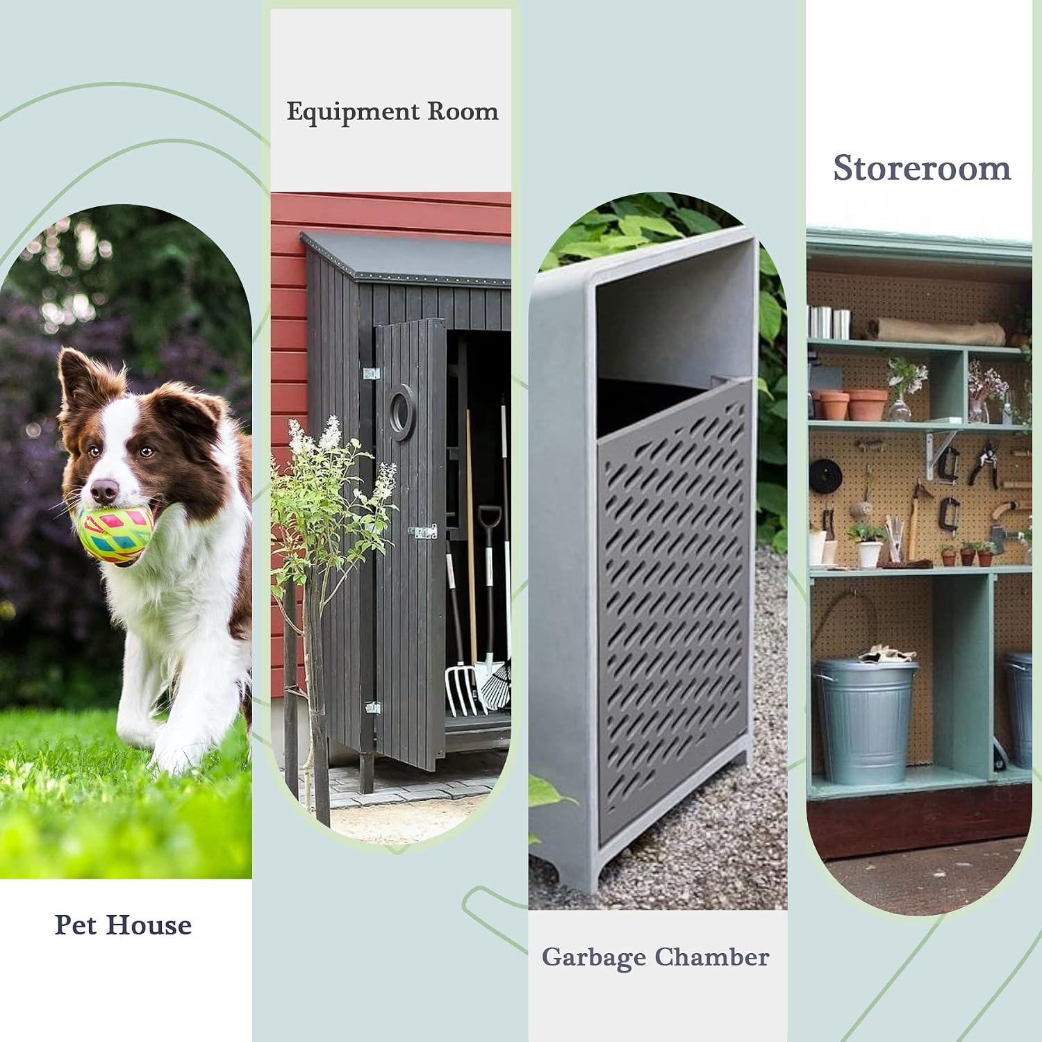 Domi Outdoor Storage Shed 5.7'x3', Metal Sheds Outdoor Storage with Lockable Doors & Air Vents for Patio Garden Lawn Backyard,Gray