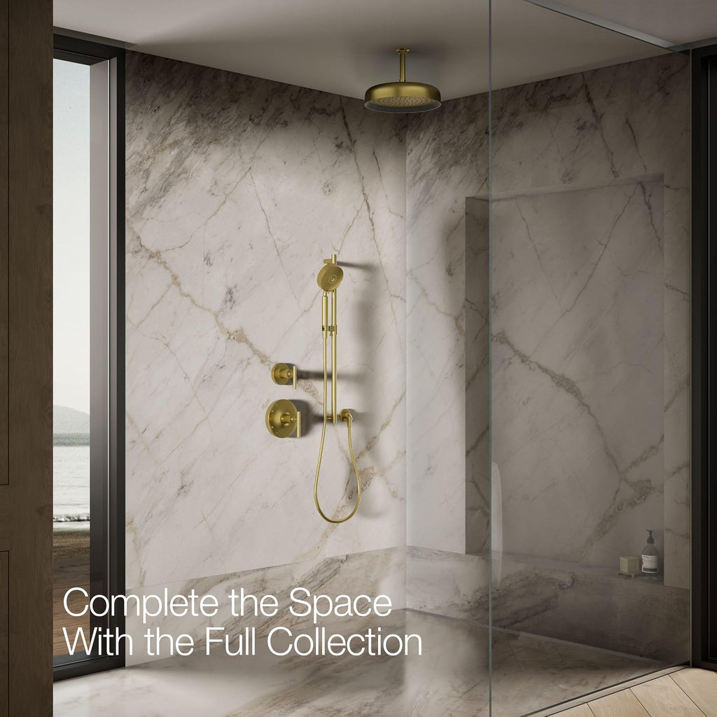Kohler 26291-G-2MB Statement® Round 12' single-function rainhead, 1.75 gpm, Vibrant Brushed Moderne Brass