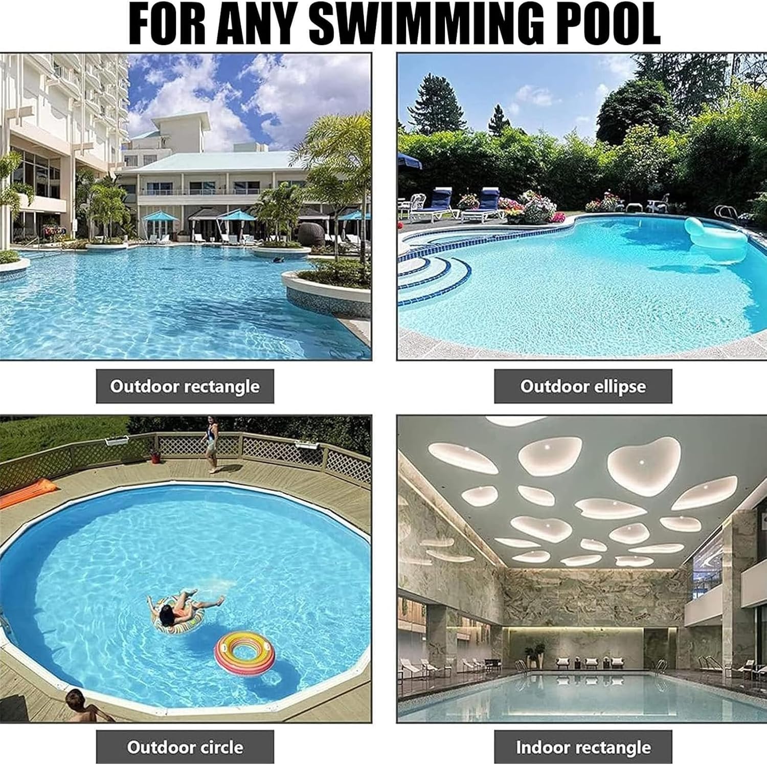 Swimming Pool Hoover,Rechargeable Automatic Pool Cleaning Robot,Wireless Intelligent Cleaning Underwater Cleaning Suction Unit