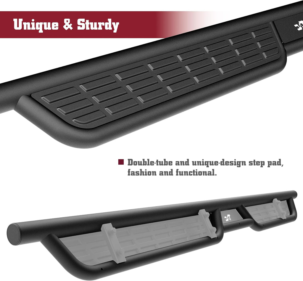 TAC SUMMIT Running Boards Compatible with 2015-2026 F150 Supercrew Cab| 2022-2026 F150 Lightning EV| 2017-2026 Super Duty Crew Cab| Side Steps| Nerf Bars| Step Rails| Exterior Accessories| Black(2pcs)