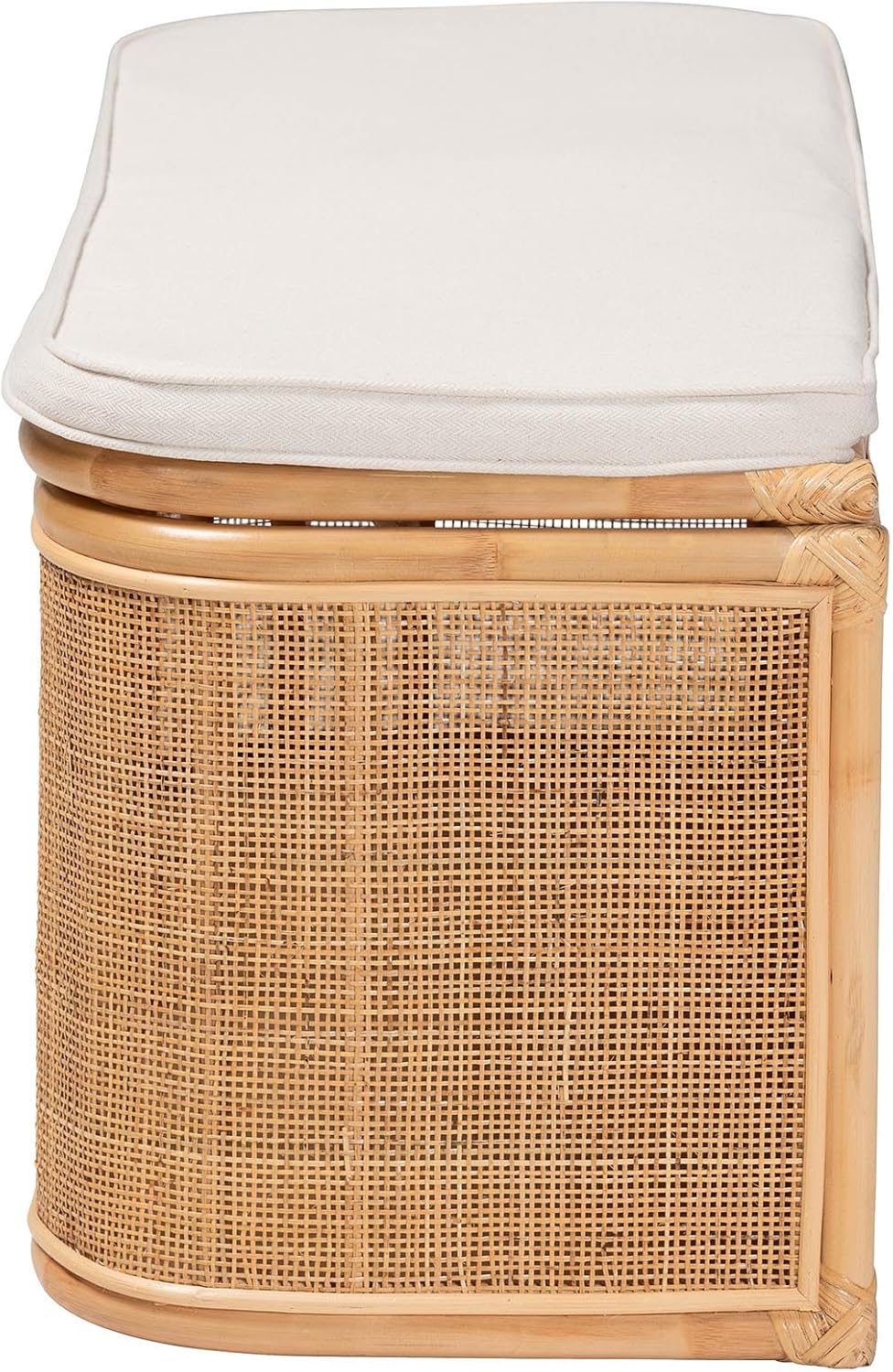 Bali & pari Ishana Bohemian Natural Rattan Storage Bench
