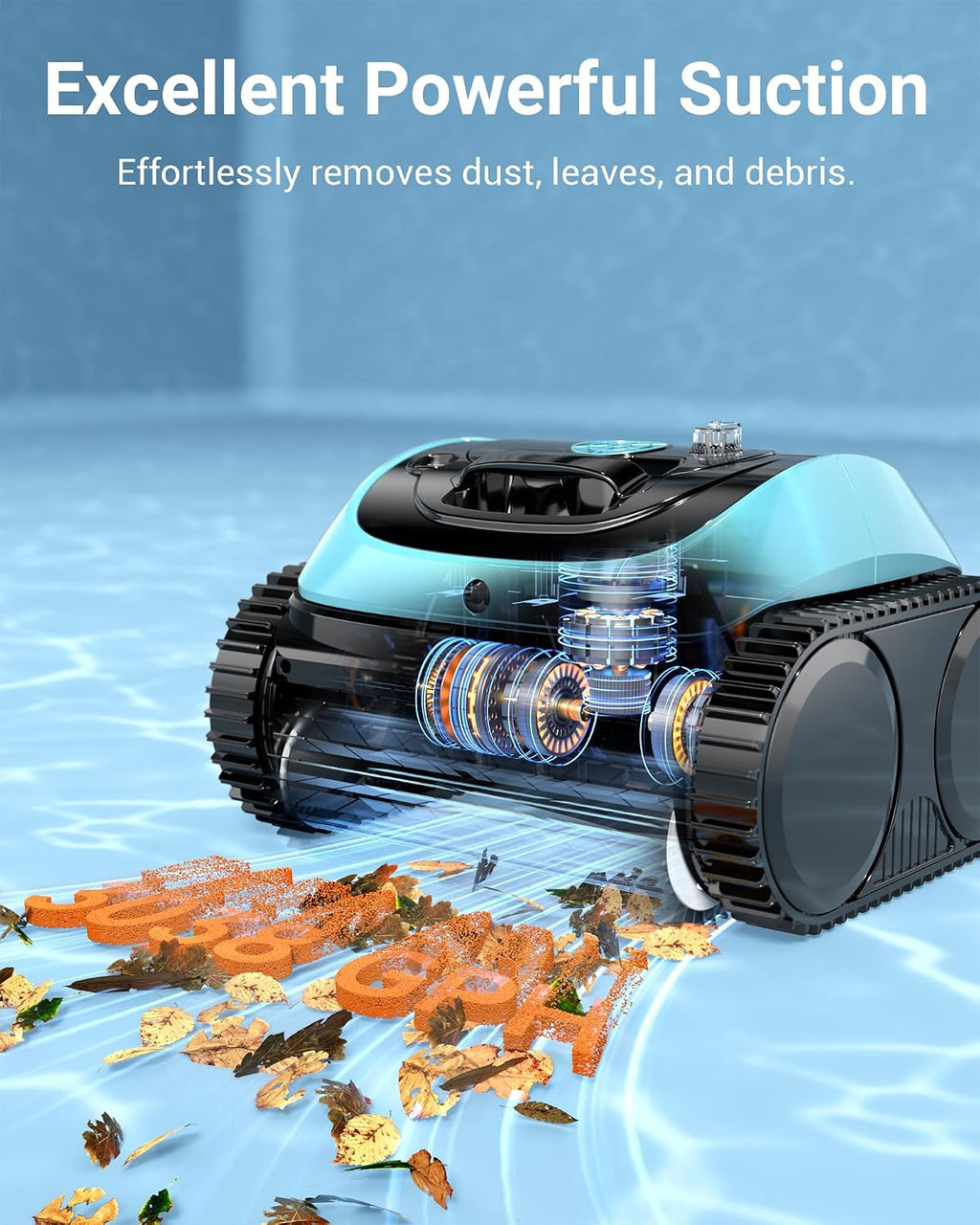 Pool Vacuum for Inground Pools, 4-in-1 Cordless Robotic Pool Cleaner for Above Ground Pools,Triple-Motors,Wall & Waterline Cleaning, App Support, OTA Upgrade up to 1,614 Sq.ft