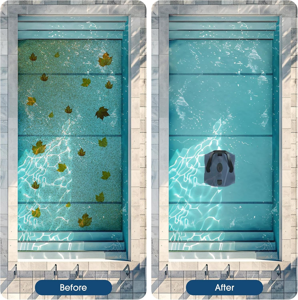 Wireless Swimming Pool Cleaning Robot, with A Battery Life of 130 Minutes and A Maximum Coverage Area of 1,076 Square Feet, is Suitable for Underground Swimming Pools