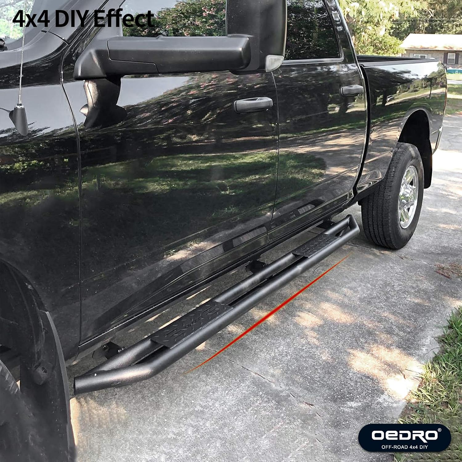OEDRO 6' Running Boards Compatible with 2005-2023 Toyota Tacoma Double Cab, Upgraded Side Steps Rails Black Textured Heavy Duty Truck Nerf Bars