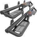YZONA Running Boards Crew Cab Compatible with 2019-2026 Dodge Ram 1500 New Body Design, Bolt-on Nerf Bar Step Bars, Heavy-Duty Steel Two Stairs Side Steps(Black)