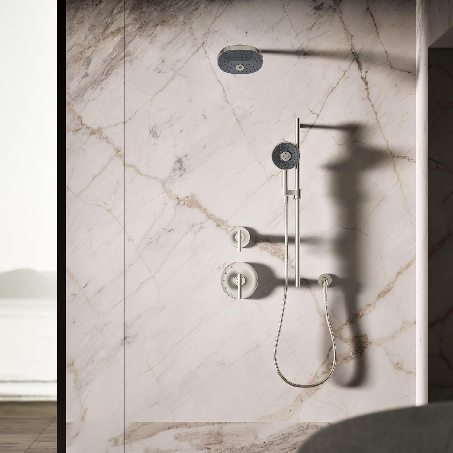 Kohler 26282-BN Statement® Round three-function handshower, 2.5 gpm, Vibrant Brushed Nickel