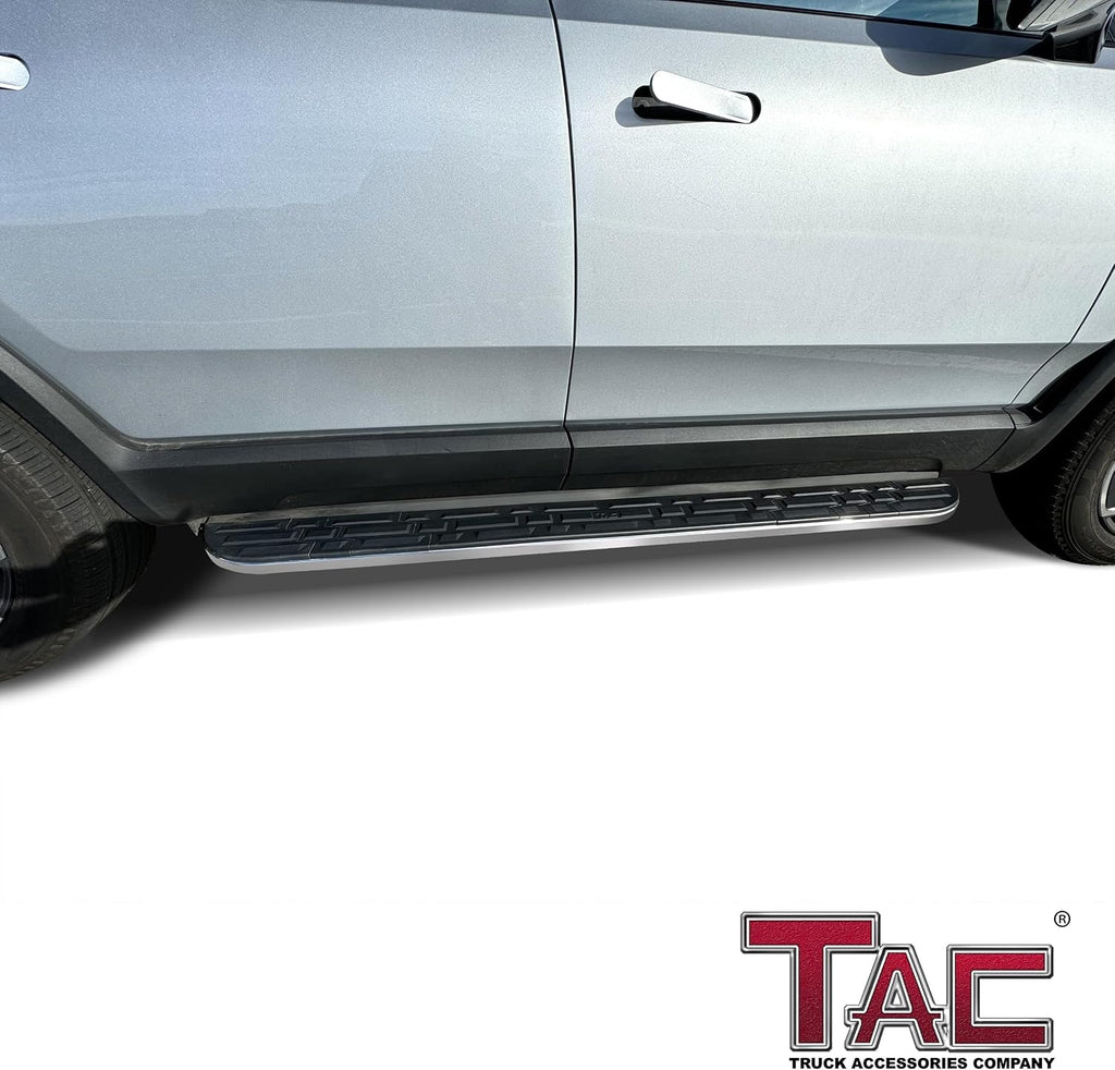TAC Cobra Running Boards Compatible with 2022-2024 RIVIAN R1S R1T SUV Side Steps Nerf Bars Step Rails Aluminum Black Off-Road Exterior Accessories (2pcs)