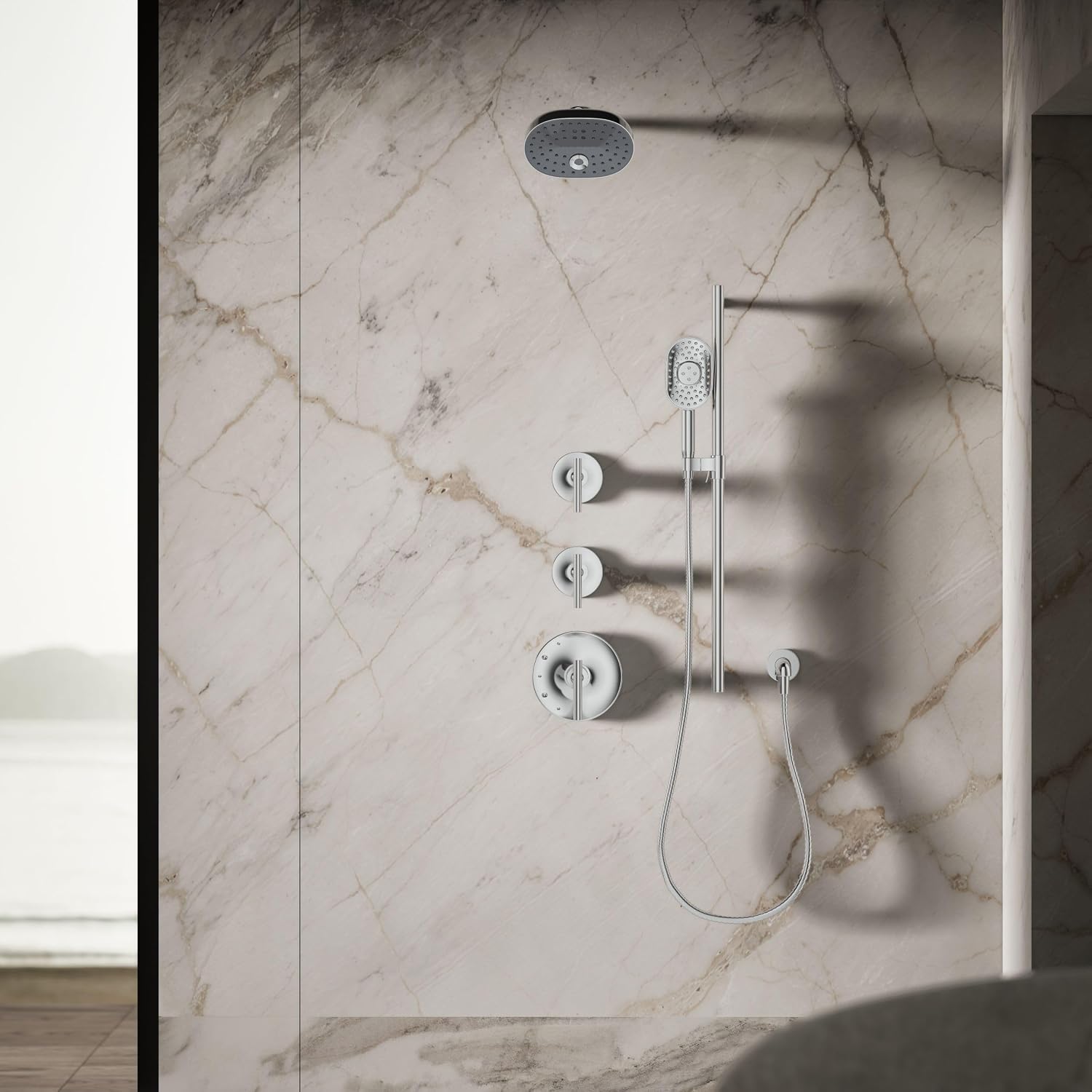 Kohler 26290-G-CP Statement® Three-function showerhead, 1.75 gpm, Polished Chrome