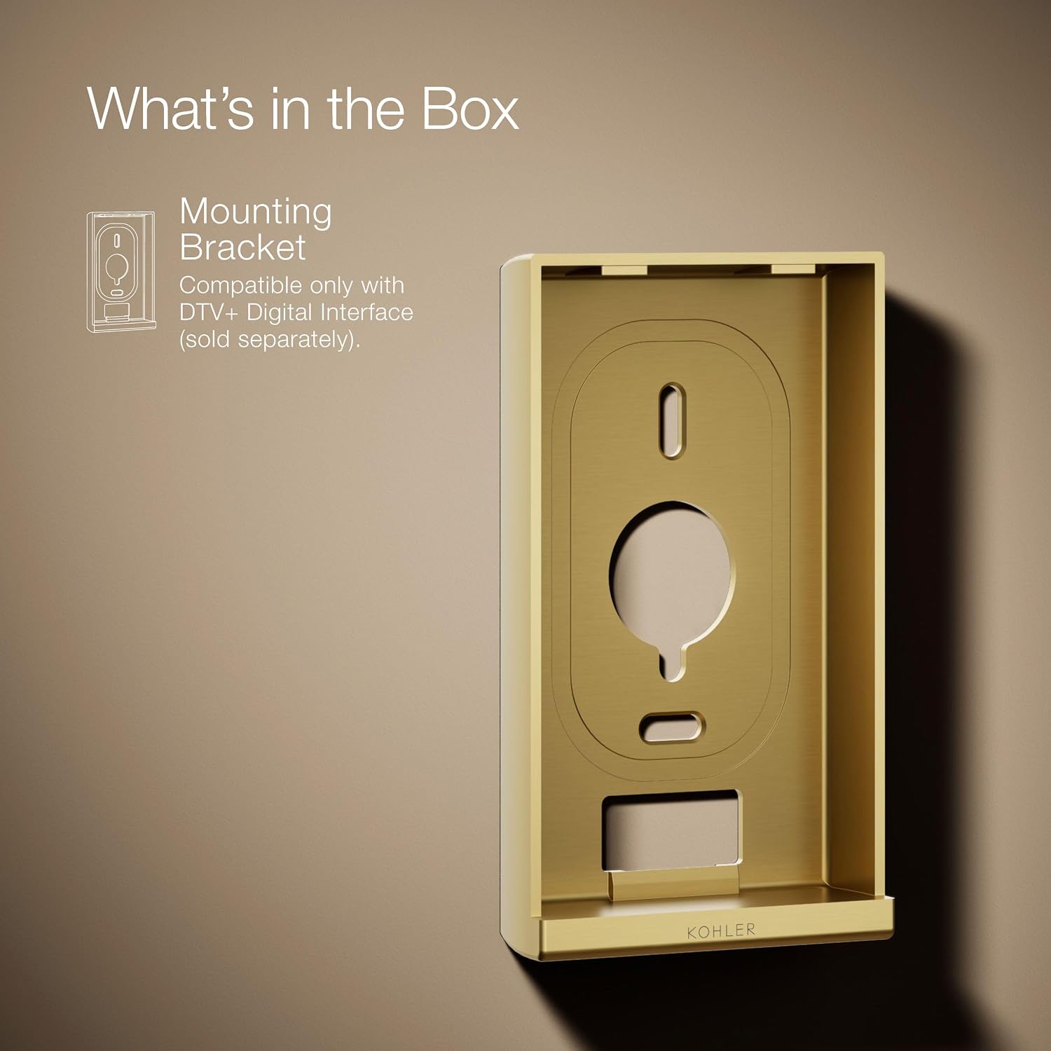 Kohler 99694-2MB DTV+™ Interface mounting Bracket, Vibrant Brushed Moderne Brass