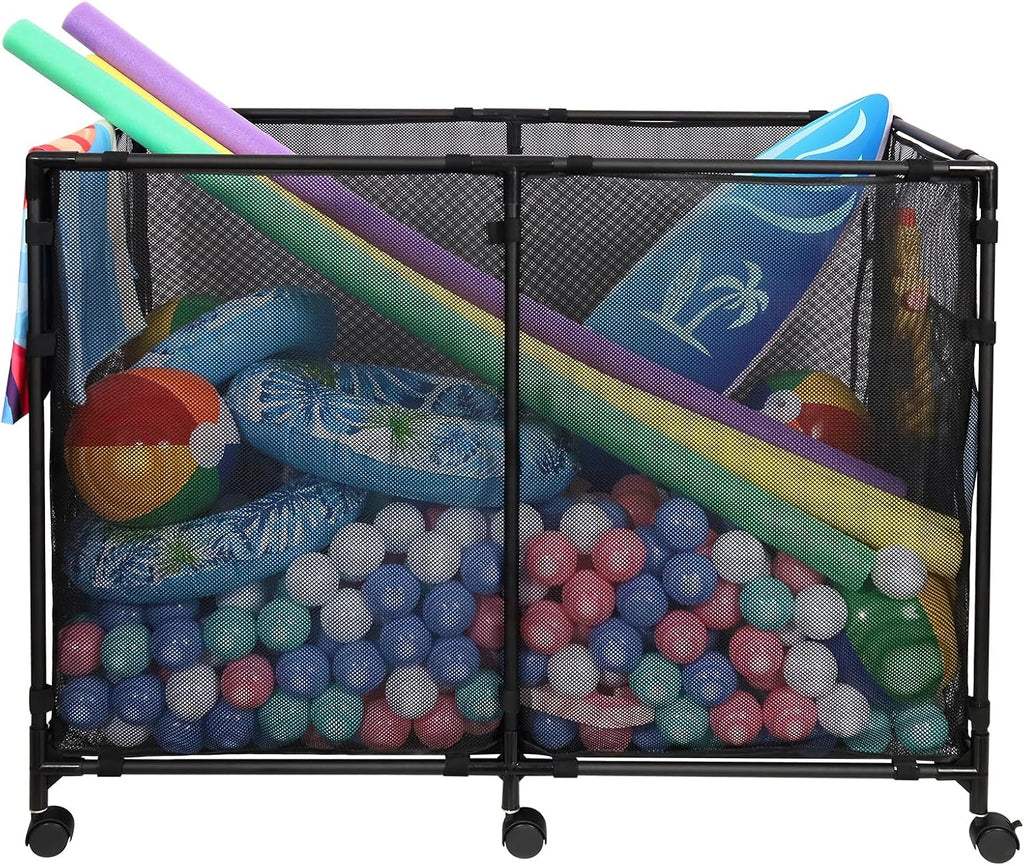 271 Gal Super Large Capacity pool storage | For Outdoor Pools/courtyard/Beaches, Stores Swimming Rings/Floaters & More,With Lockable Wheels, Portable & Space-Saving,pool float storage (L)