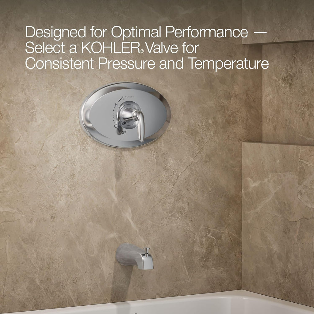 Kohler K-TS21948-4Y-CP Remodel Rite-Temp Bath and Shower Trim Kit, 2.5 GPM, Polished Chrome