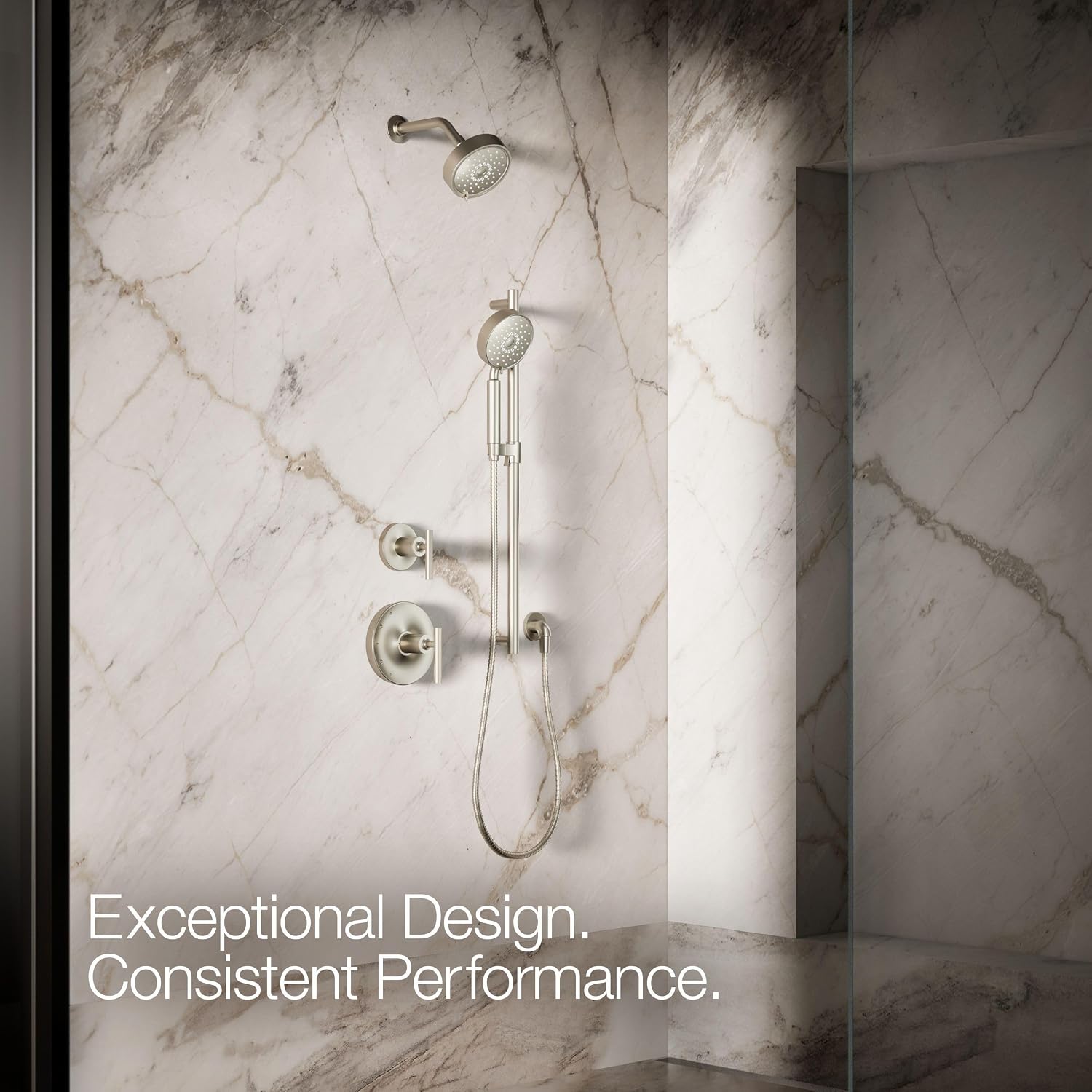 Kohler 22166-BN Purist® Four-function handshower, 2.5 gpm, Vibrant Brushed Nickel