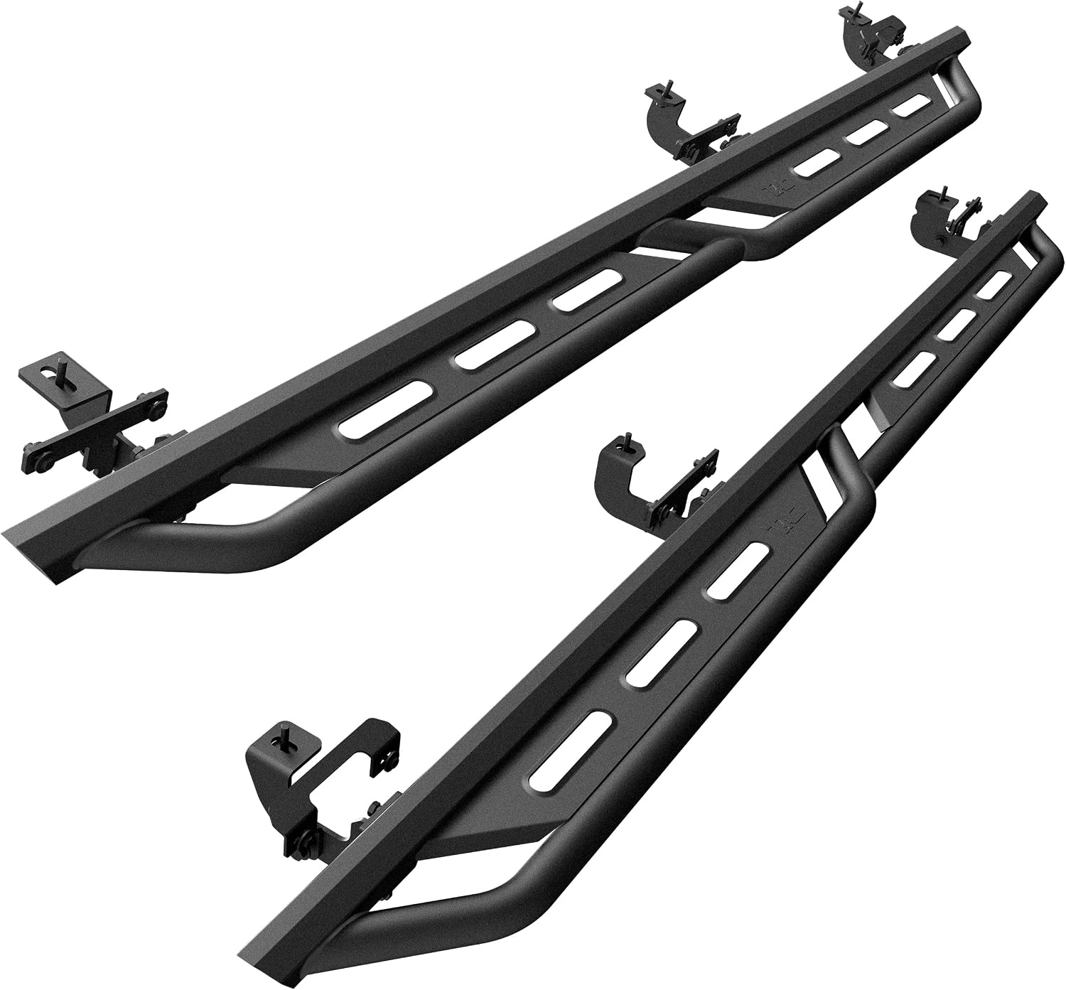 TAC Running Boards Fit 2020-2026 Jeep Gladiator JT Rocker Steps Pickup Truck Side Steps Nerf Bars Rock Slider Armor Off-Road Accessories Fine Texture Black (2pcs)