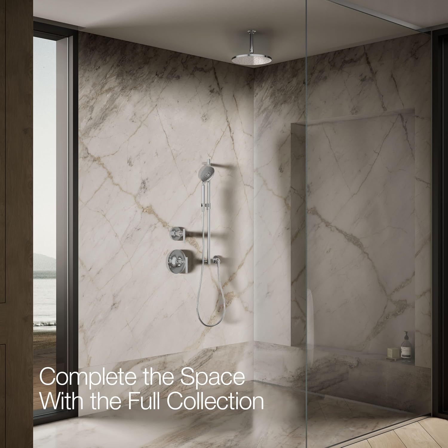 Kohler 13689-CP Contemporary Round 10' single-function rainhead, 2.5 gpm, Polished Chrome