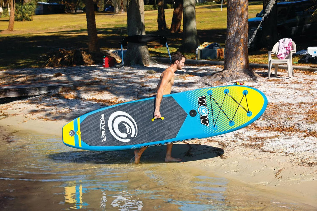 WOW Sports - Rover Paddleboard - Inflatable Paddleboard with Pump & Carrying Case - Perfect Lake Accessory