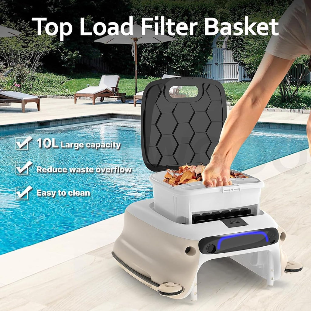 Pool Skimmer Robot Cordless, Electric Automatic Pool Cleaner