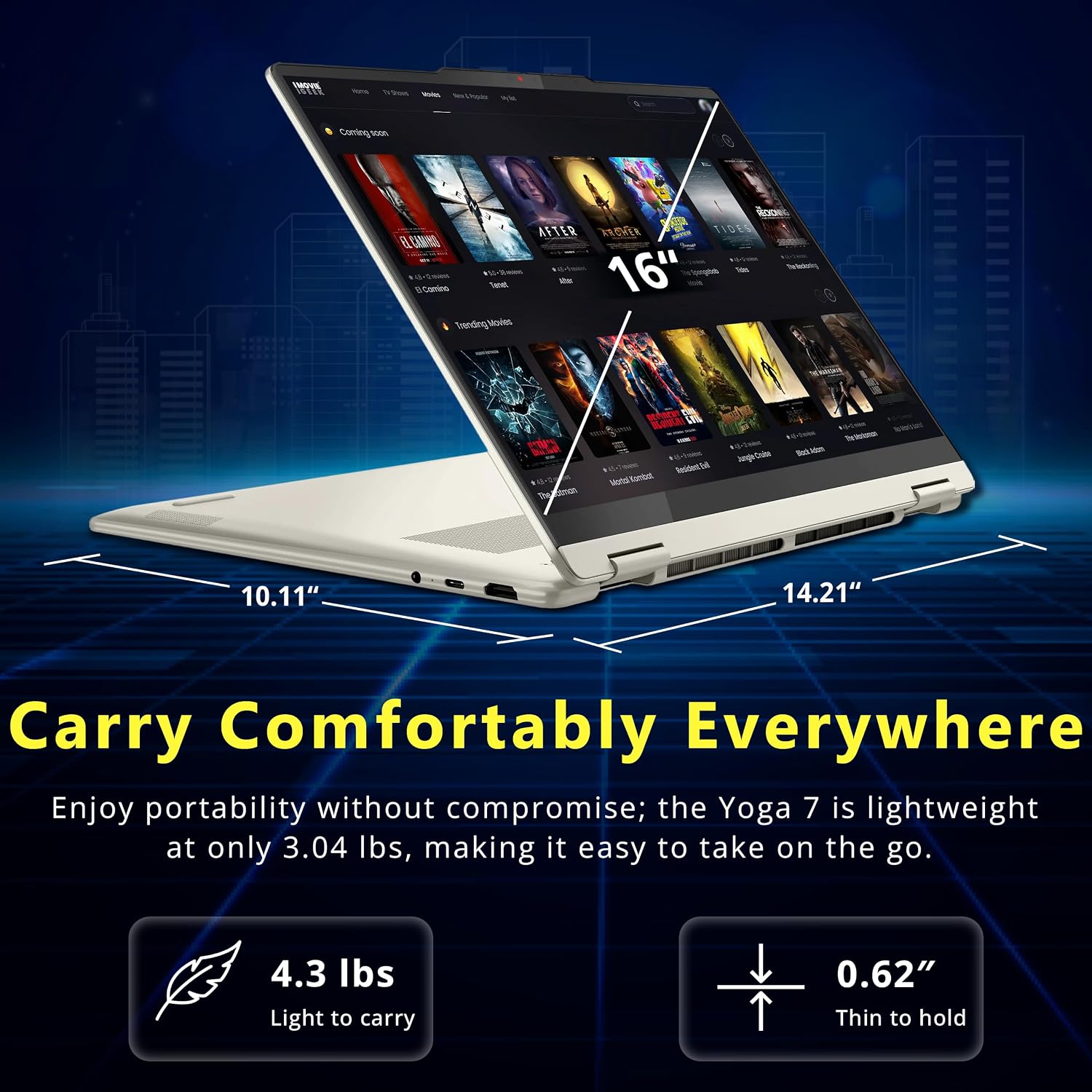 Lenovo Yoga 7i 2-in-1 16' 2K Touchscreen Laptop, Intel Ultra 5 125U, 16GB LPDDR5X, 2.28TB Storage(2TB SSD +288GB Docking Station Set), Backlit Keyboard, Fingerprint Reader, WiFi 6E, Win 11 Pro, Grey