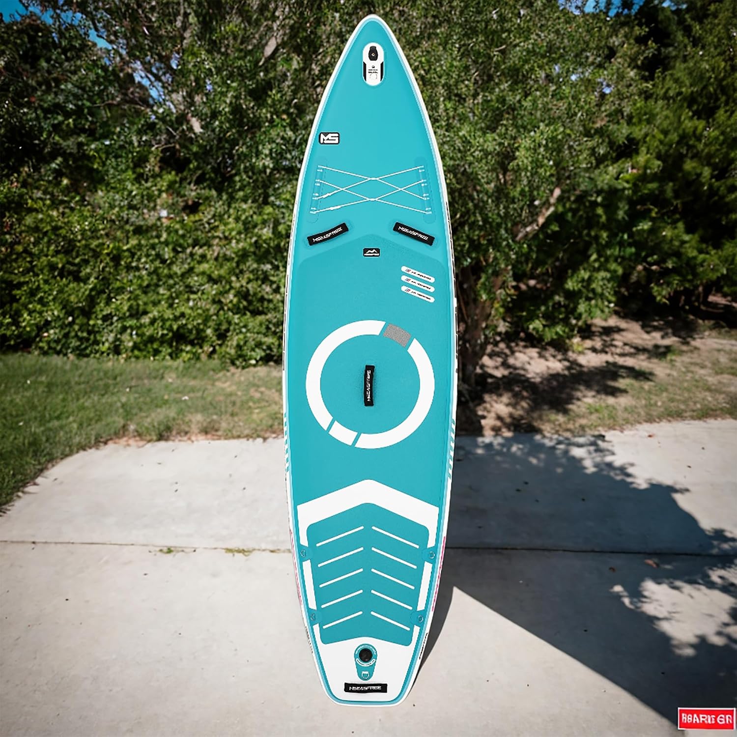 Inflatable Paddle Board 9.9'x33 x5 with Premium SUP Accessories & Backpack, Wide Stance, Bottom Fin for Paddling, Paddle, Leash, Surf Control, for Youth & Adult