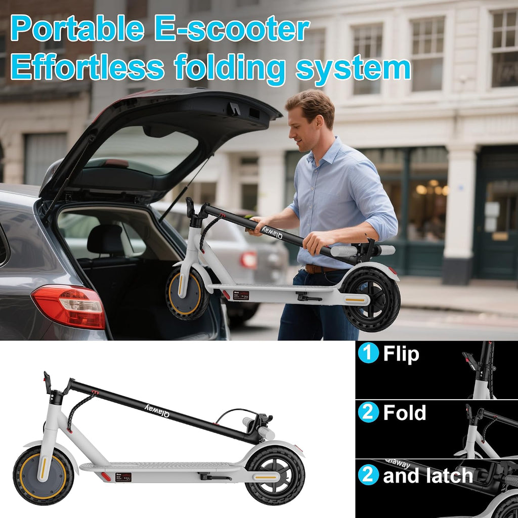 Qlaway 8.5' E Scooter for Adults 19/22 MPH 350/500W Motor 187.2/288.6/441WH Battery, Motorized Scooter Up to 22 Miles Range, Foldable Bearing 265 LBS/APP Control