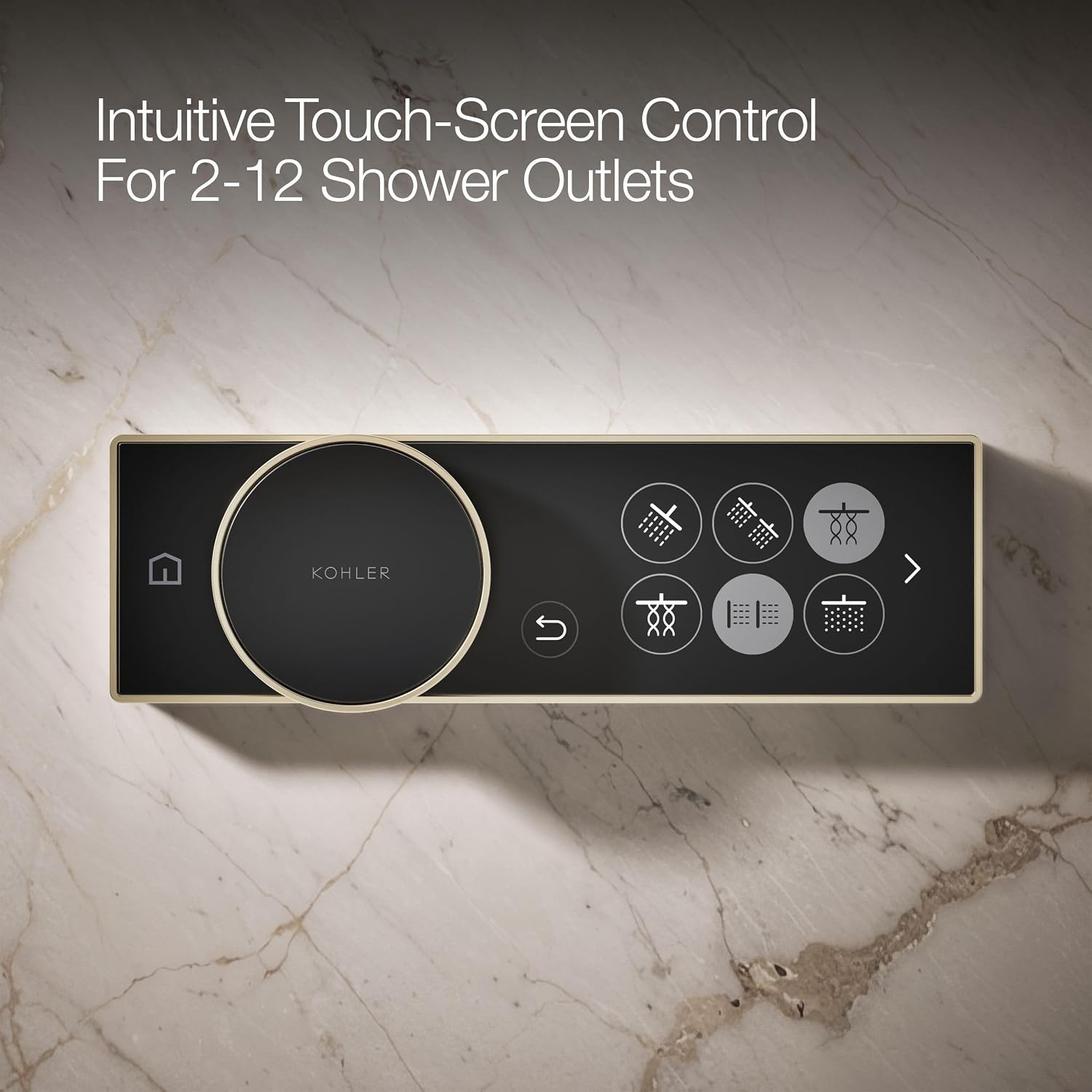KOHLER Anthem + Digital Control Steamhead in Vibrant Brushed Bronze, Large Dial for Easy Temperature + Flow Rate Adjustment, Features System Warm-Up + Pause Option, Includes Optional Flow Restrictor
