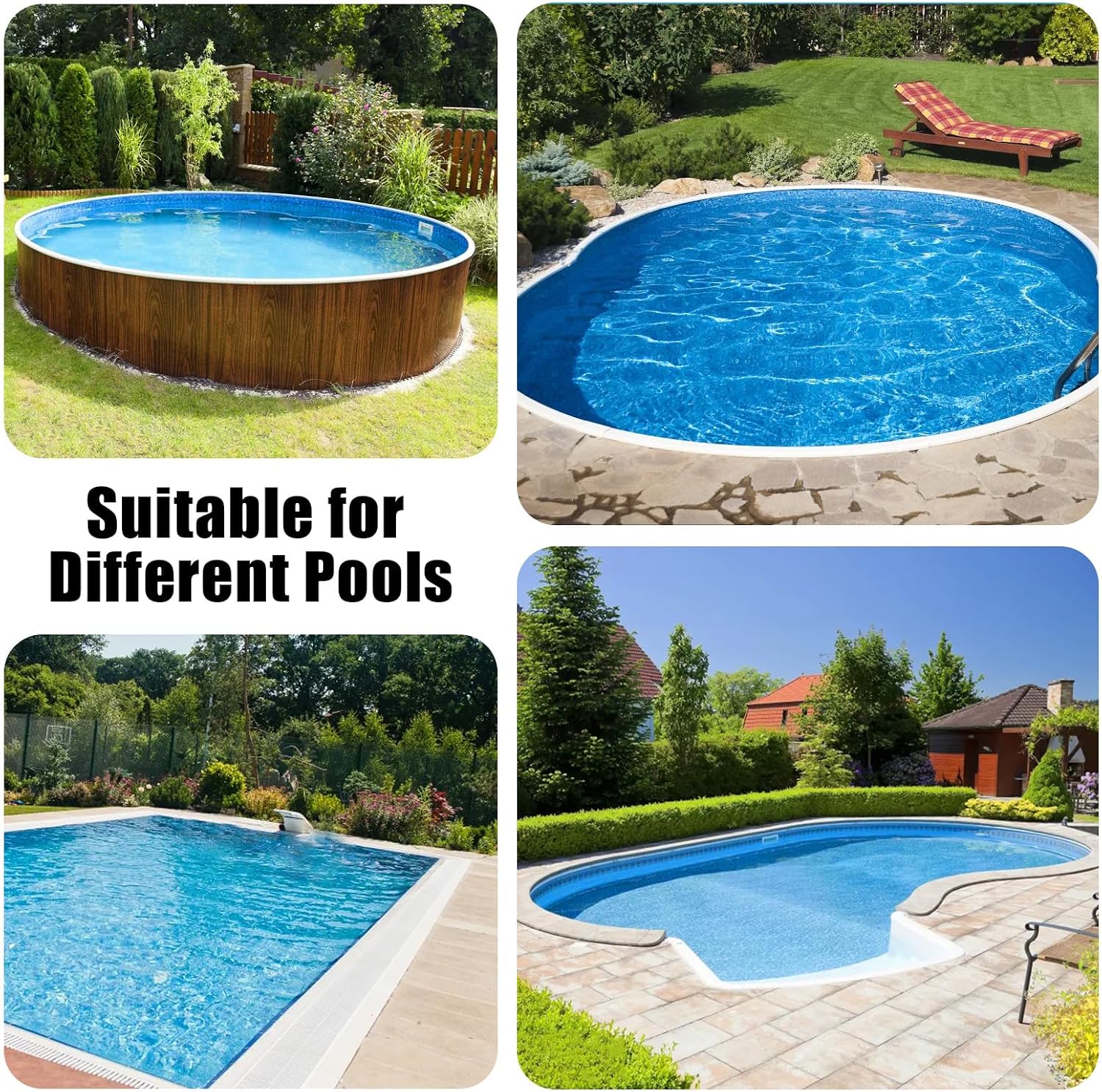 Zunate Robotic Pool Cleaner, Cordless Automatic Vacuum with 120 Min Runtime & Strong Suction, Auto Parking Robot for Above Ground and In Ground Flat Bottom Pools (US Plug)