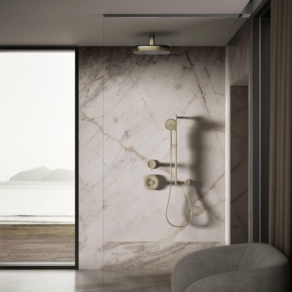 Kohler 26295-BV Statement® Oblong 14' two-function rainhead, 2.5 gpm, Vibrant Brushed Bronze