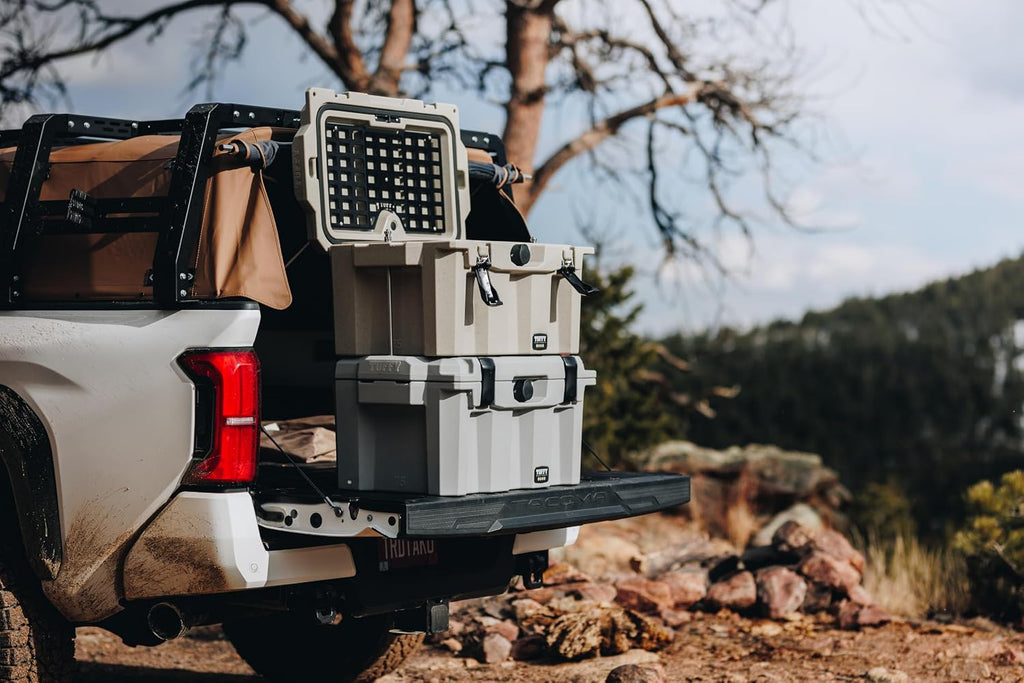 Tuffy 75 Locking Dry Box – Rugged Waterproof Storage with 4-Digit Combo Lock, Stackable All-Weather Case for Tools, Gear, MOLLE Panels, Vehicle, or Outdoor Use - Gray Granite