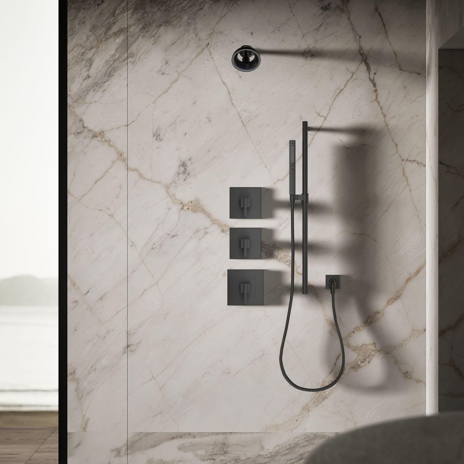 Kohler 20999-BL Statement® VES Single-function showerhead, 1.5 gpm, Matte Black