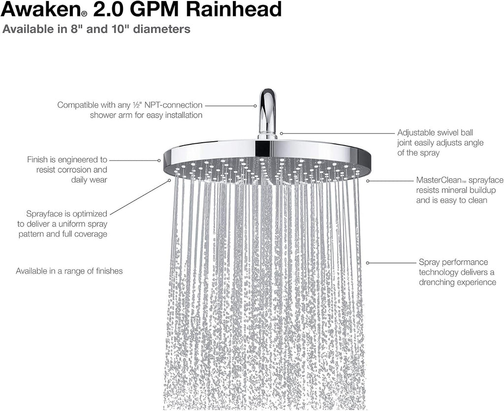 KOHLER Awaken Rainhead Showerhead