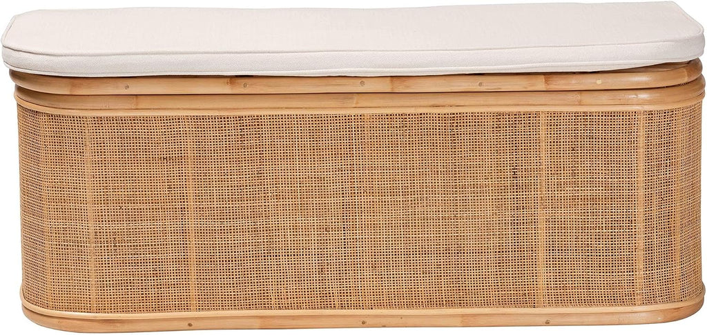 Bali & pari Ishana Bohemian Natural Rattan Storage Bench