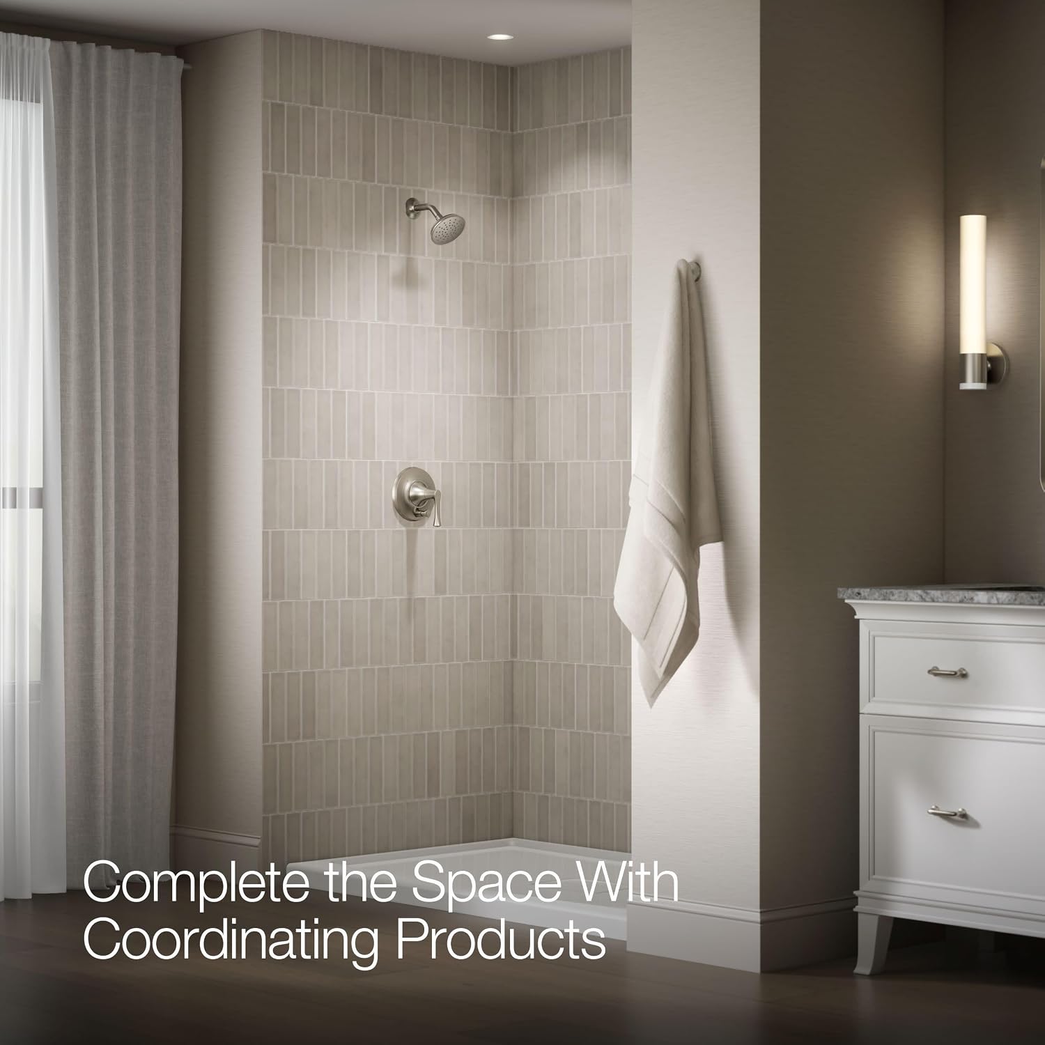 Kohler T35943-4G-BN Buckley™ Rite-Temp® shower trim kit with push-button diverter, 1.75 gpm, Vibrant Brushed Nickel