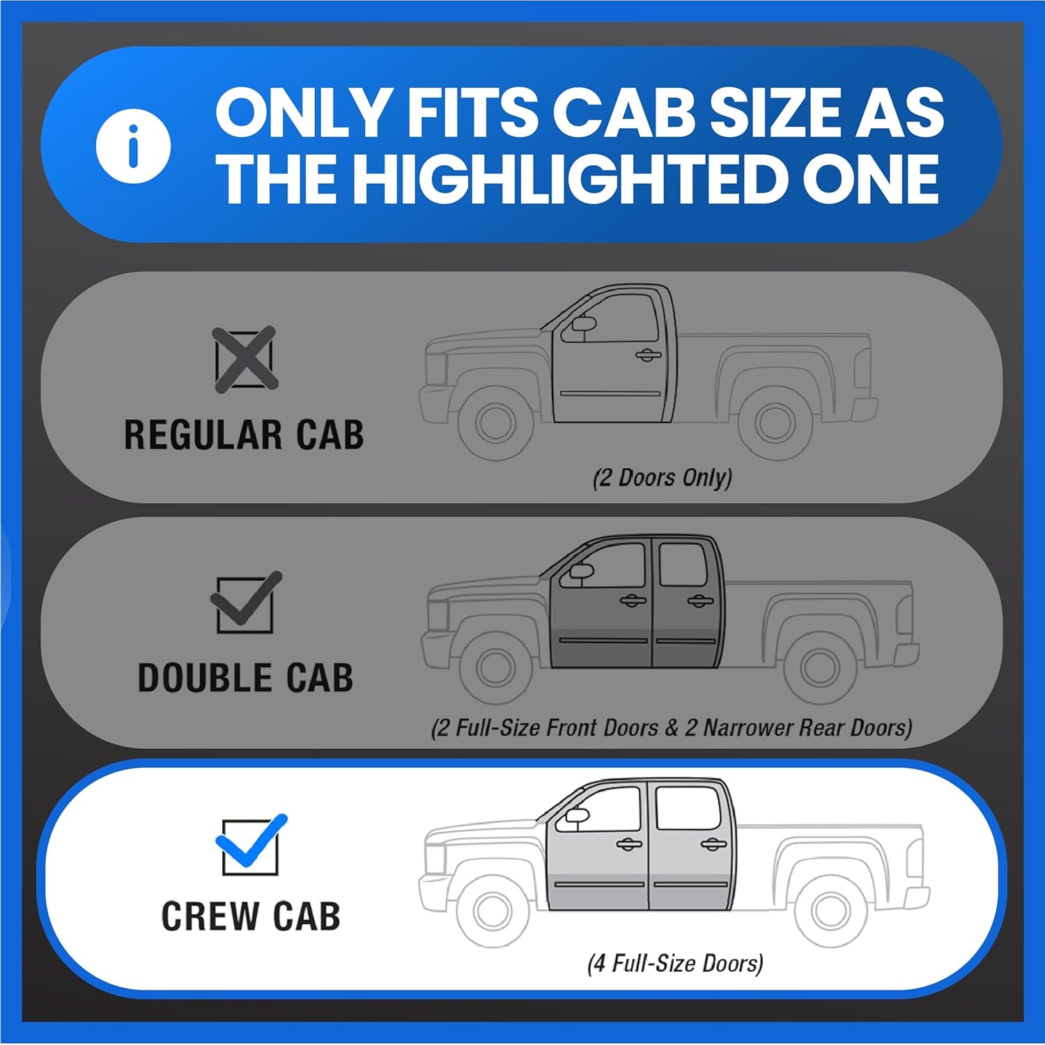 Tyger Auto Rear Under Seat Storage Box Compatible with 2014-2018 Chevy Silverado/GMC Sierra LD; 2015-2019 Silverado/Sierra HD | Crew Cab | Custom-Fit Cargo Organizer Console | TG-CB5C8878