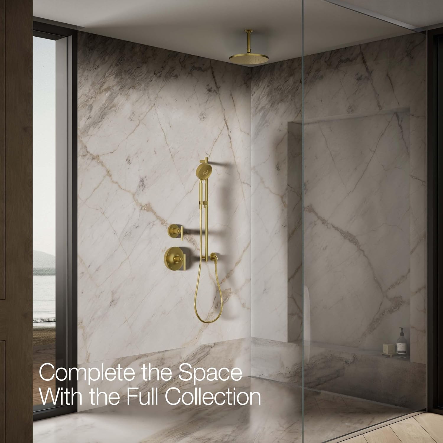 Kohler 13689-G-2MB Contemporary Round 10' single-function rainhead, 1.75 gpm, Vibrant Brushed Moderne Brass