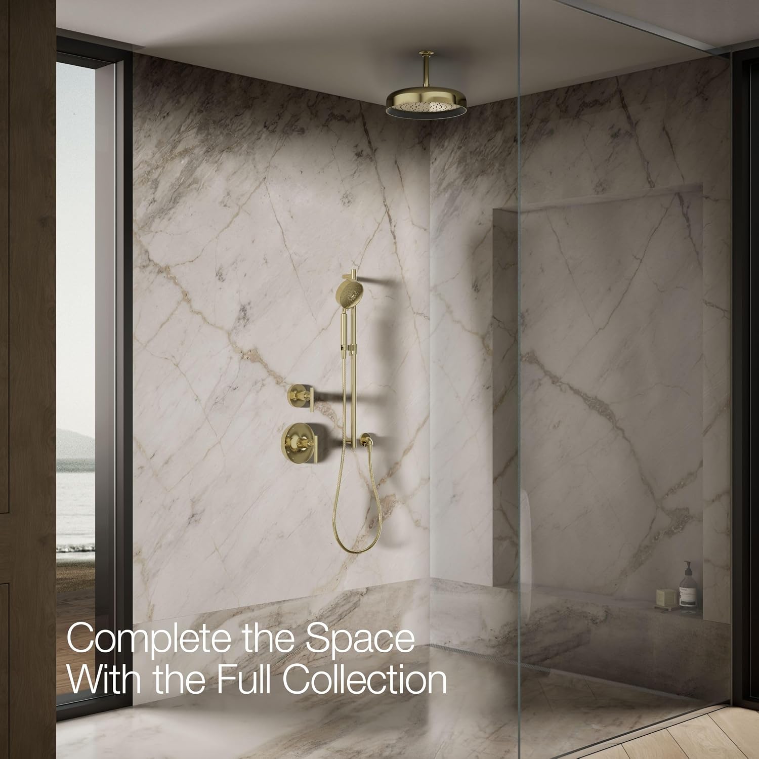 Kohler 26291-G-AF Statement® Round 12' single-function rainhead, 1.75 gpm, Vibrant French Gold
