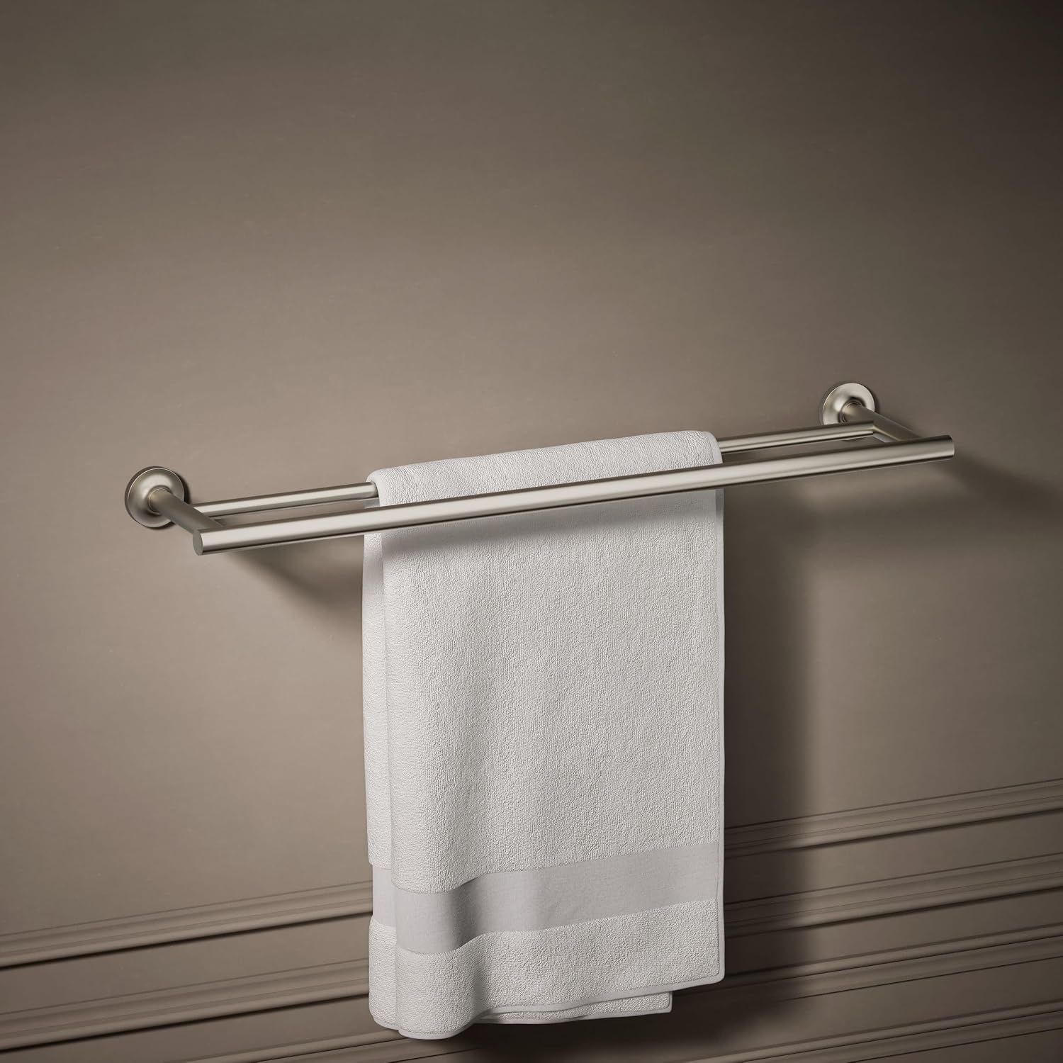 Kohler 14375-BN Purist® 24' Double Towel bar, Vibrant Brushed Nickel