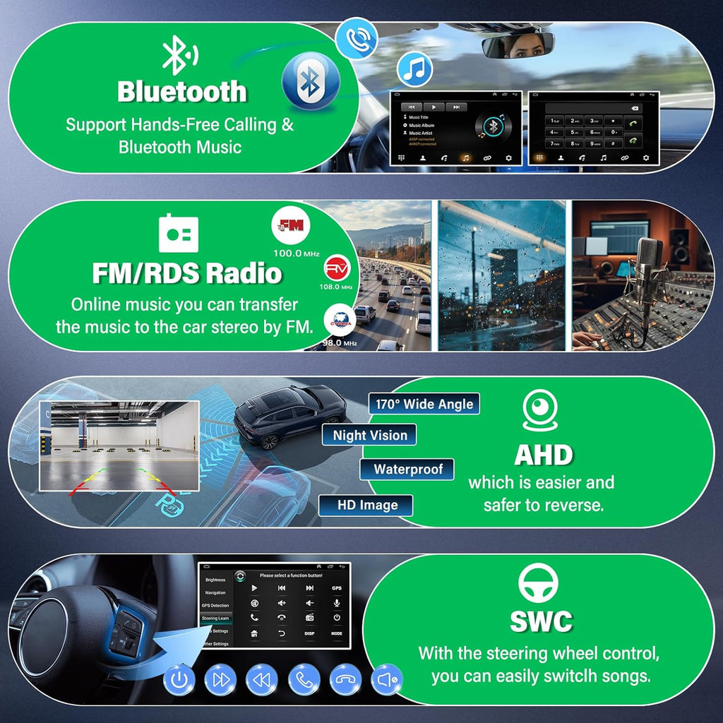 Android 13 Car Radio Stereo for Dodge Ram 1500 2500 3500 2002-2005 with Wireless Apple Carplay Android Auto, 9'' Touch Screen for RAM 1500 Head Unit Bluetooth HiFi, FM, GPS, WiFi, SWC, Mic, Backup Cam