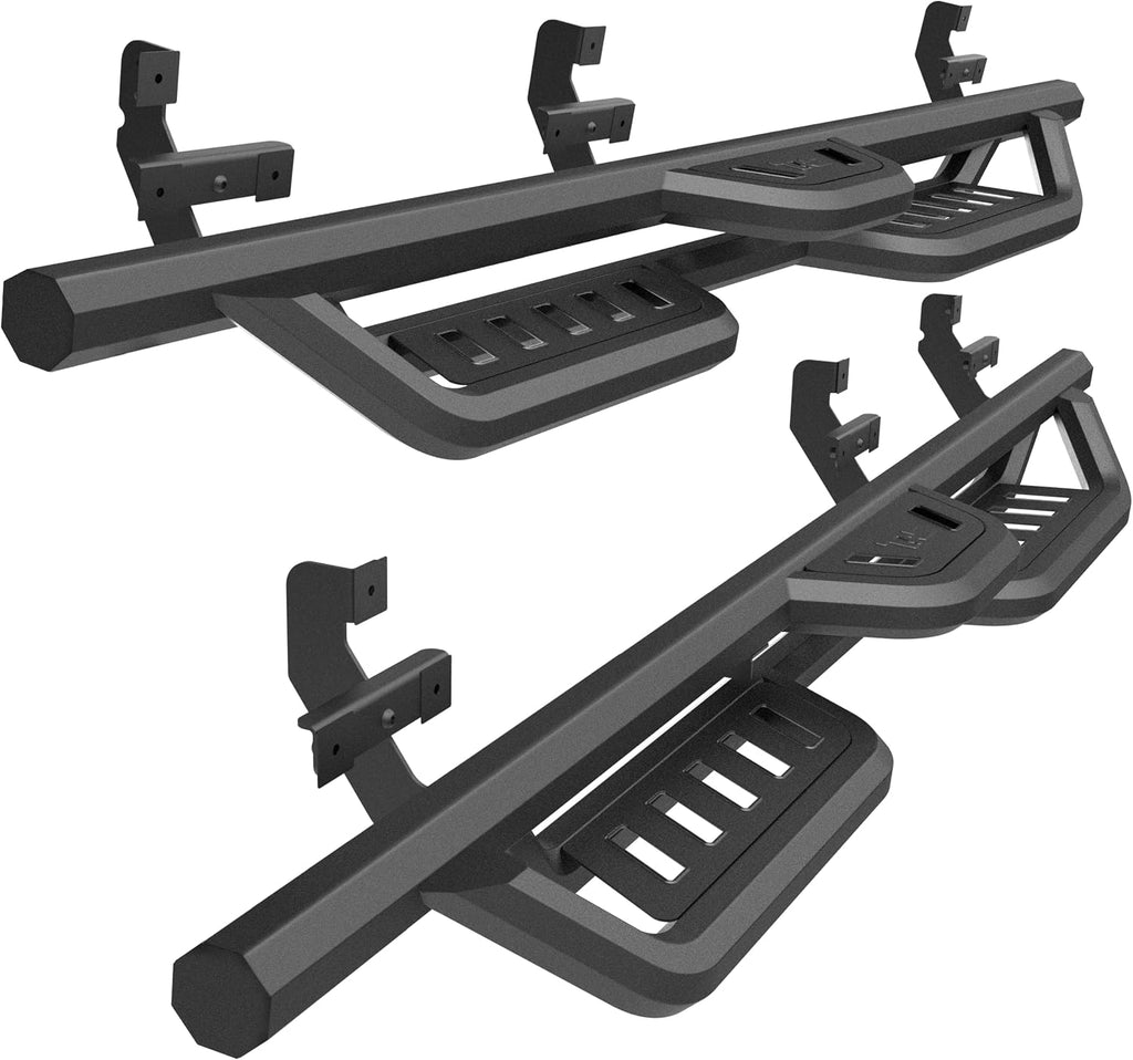 TAC Gen5HD Running Boards W/T 4'-Drop Compatible with 2015-2026 F150 Supercrew Cab| 2022-2026 F150 Lightning EV Supercrew Cab|2017-2026 Super Duty Crew Cab| Side Steps| Nerf Bar| Two-Stair| 2 pcs