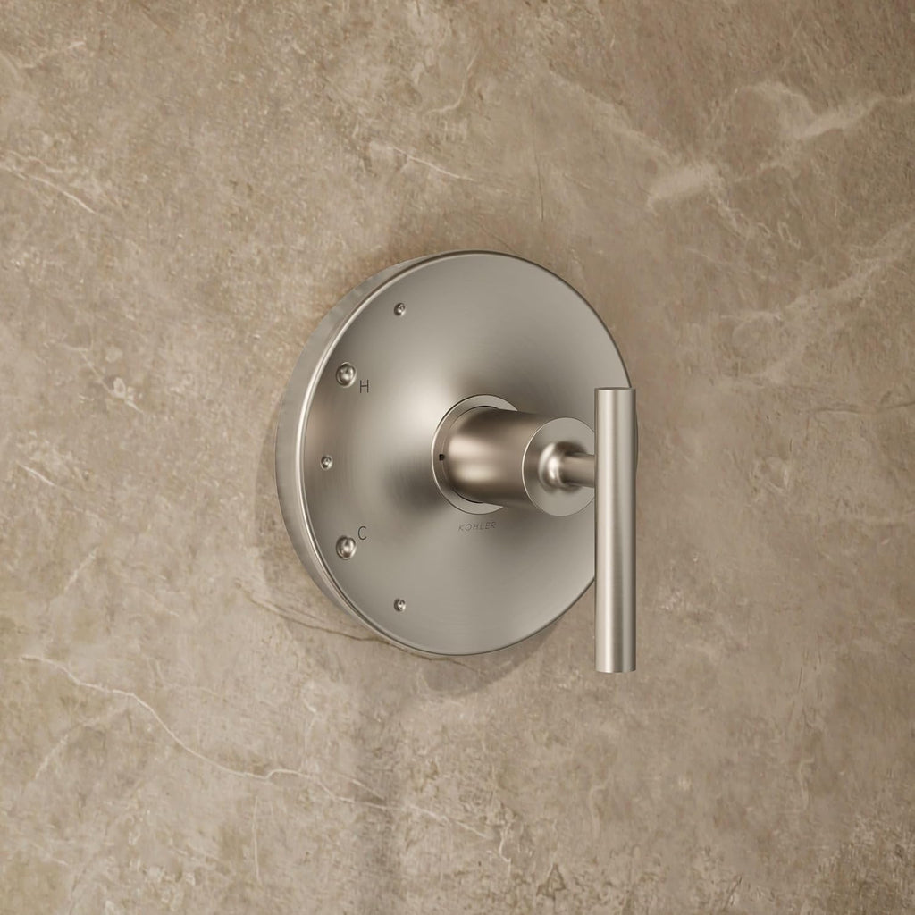Kohler TLS14422-4-BN Purist Rite-Temp® Shower Valve Trim with Lever Handle, Less Showerhead Vibrant Brushed Nickel