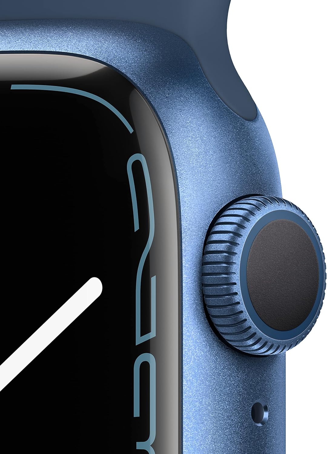Apple Watch Series 7 (GPS, 41mm) Blue Aluminum Case with Abyss Blue Sport Band, Regular (Renewed)