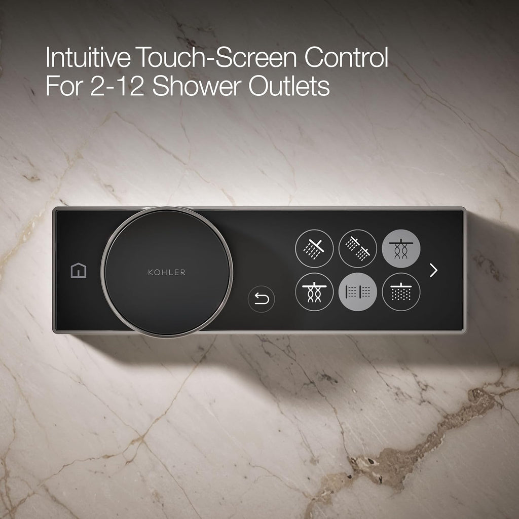 KOHLER Anthem + Digital Control Steamhead in Vibrant Titanium, Large Dial for Easy Temperature and Flow Rate Adjustment, Features System Warm-Up and Pause Option, Includes Optional Flow Restrictor
