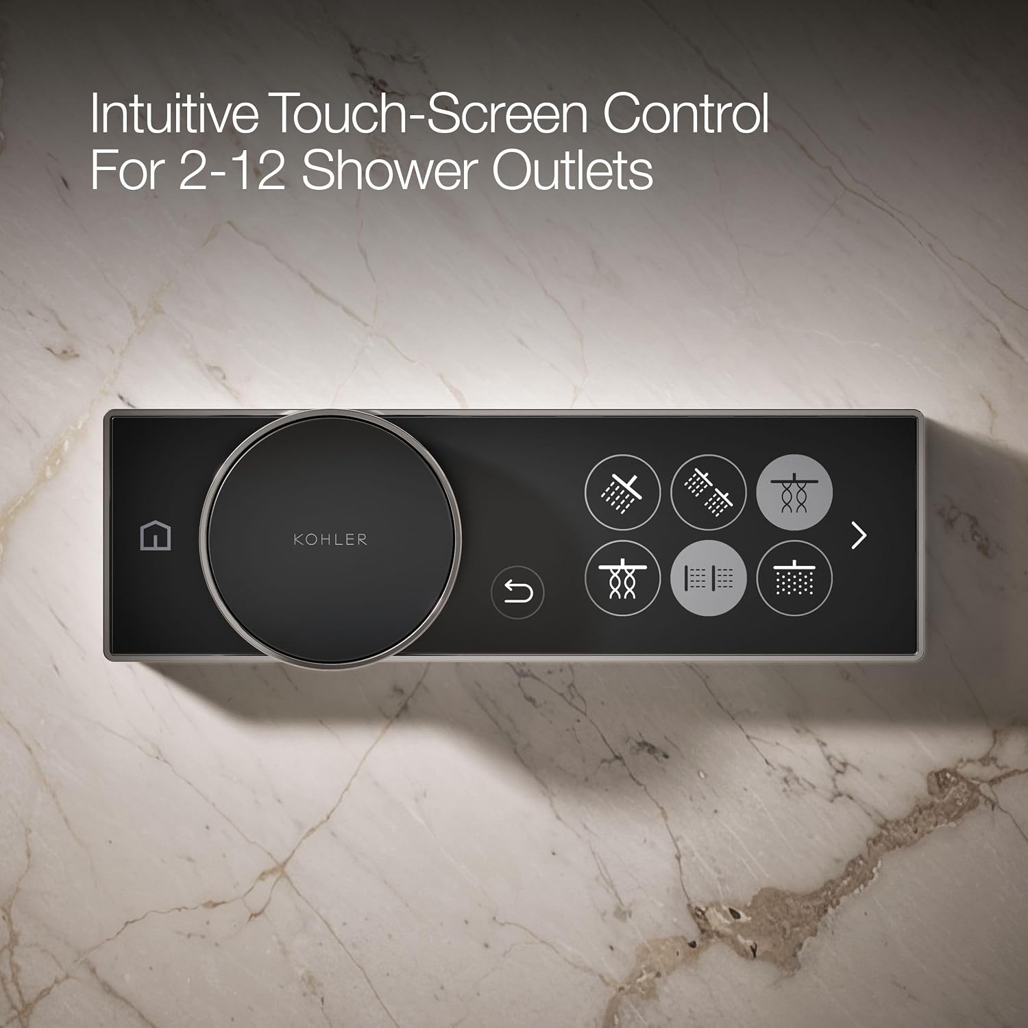 KOHLER Anthem + Digital Control Steamhead in Vibrant Titanium, Large Dial for Easy Temperature and Flow Rate Adjustment, Features System Warm-Up and Pause Option, Includes Optional Flow Restrictor