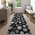 Polka Dot Runner Rug for Hallway - 4x12 Washable Rug Runner Non Slip - Geometric Modern Minimalist Kitchen Rugs - Black and White Dots Carpet Runners for Hallway, Laundry Room, Bedroom