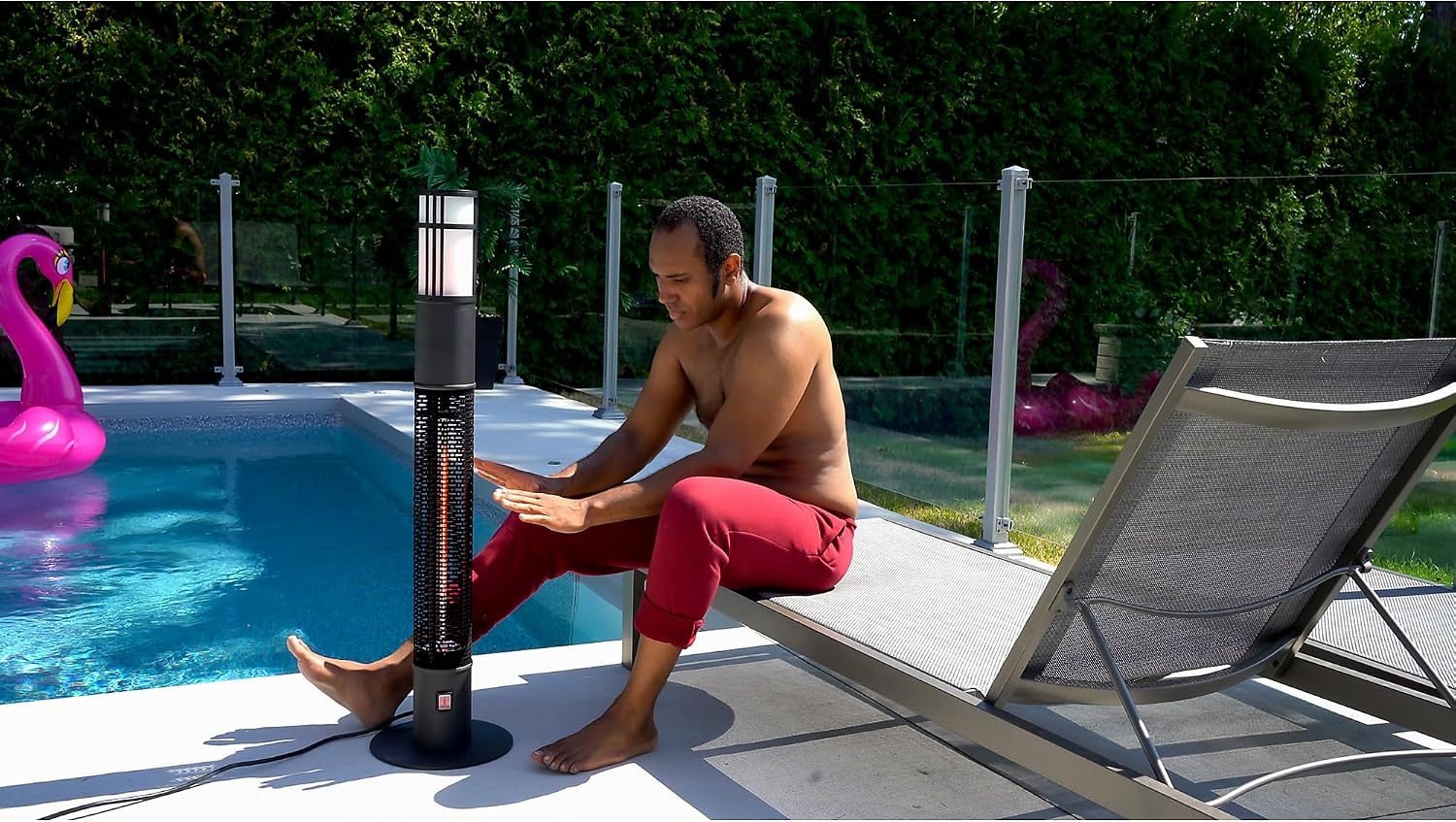 Westinghouse Infrared Electric Outdoor Heater Portable With Gold Tube & Flame Effect, Radiant Heating, High Efficiency Gold Tube Element Cool Touch Protection, Waterproof & dust resistant