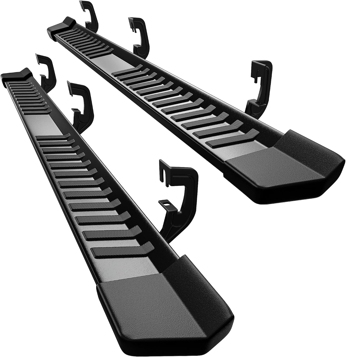 AUTOSAVER88 6 Inches Running Boards Crew Cab Compatible with 2007-2018 Chevy Silverado/GMC Sierra 1500 & 2007-2019 Silverado/Sierra 2500HD 3500HD, Step Pad Design, Stainless Steel Side Steps Nerf Bar