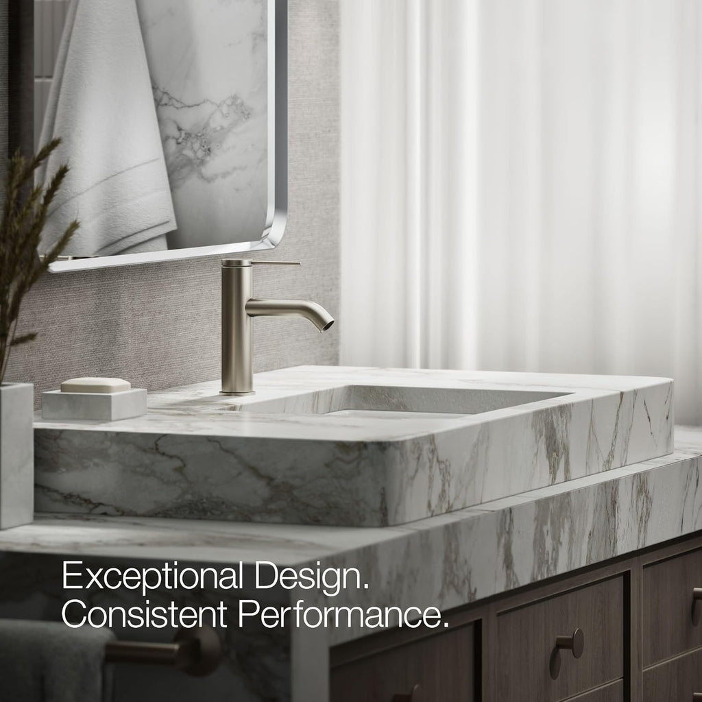 Kohler 77958-4A-BN Components® Single-Handle Bathroom Sink Faucet, 1.2 gpm, Vibrant Brushed Nickel