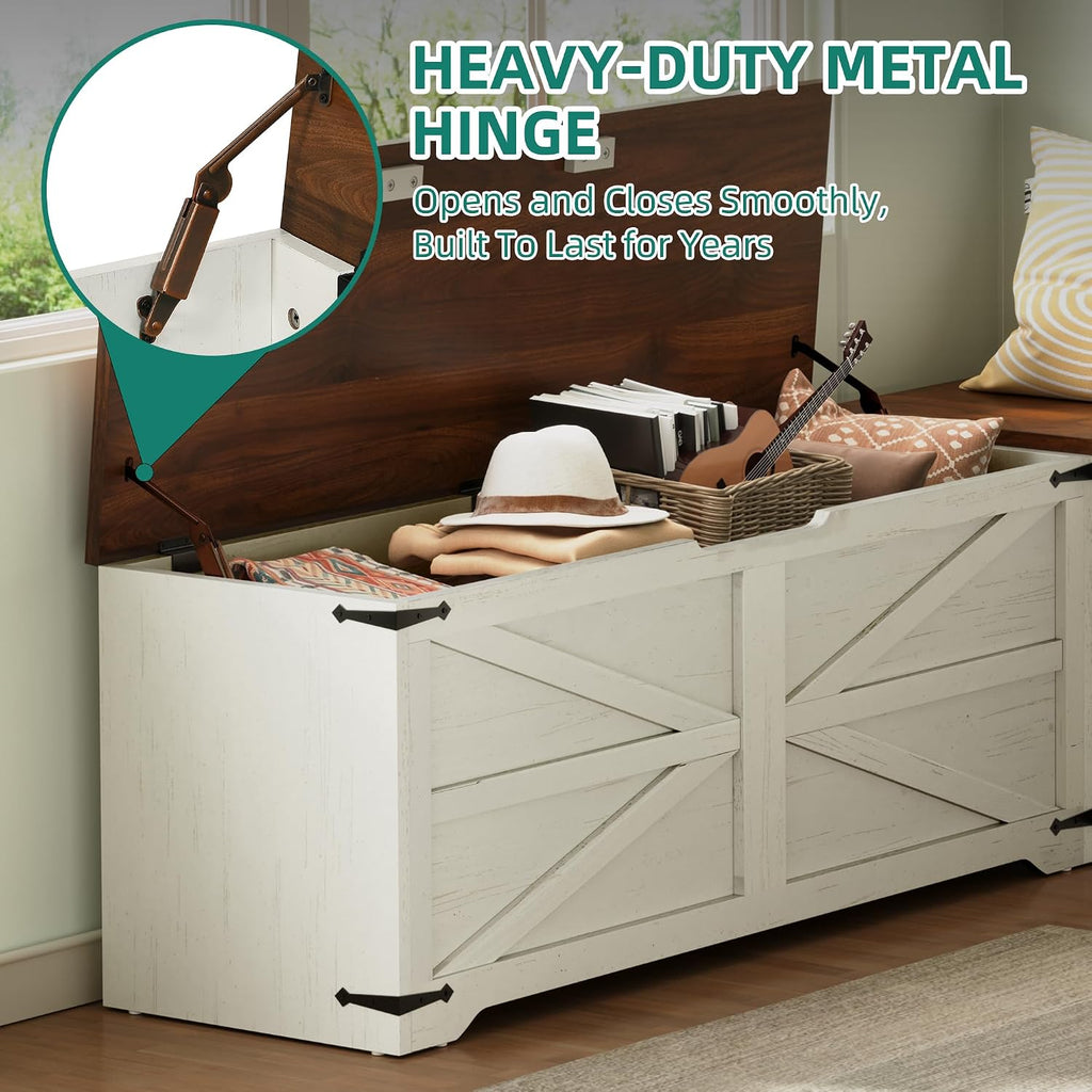 YITAHOME Corner Chest, L-Shaped Storage Bench with Huge Capacity, Heavy-Duty Metal Hinges for Smooth Opening, Suitable for Organizing Your Space & Adding Elegance to Any Room
