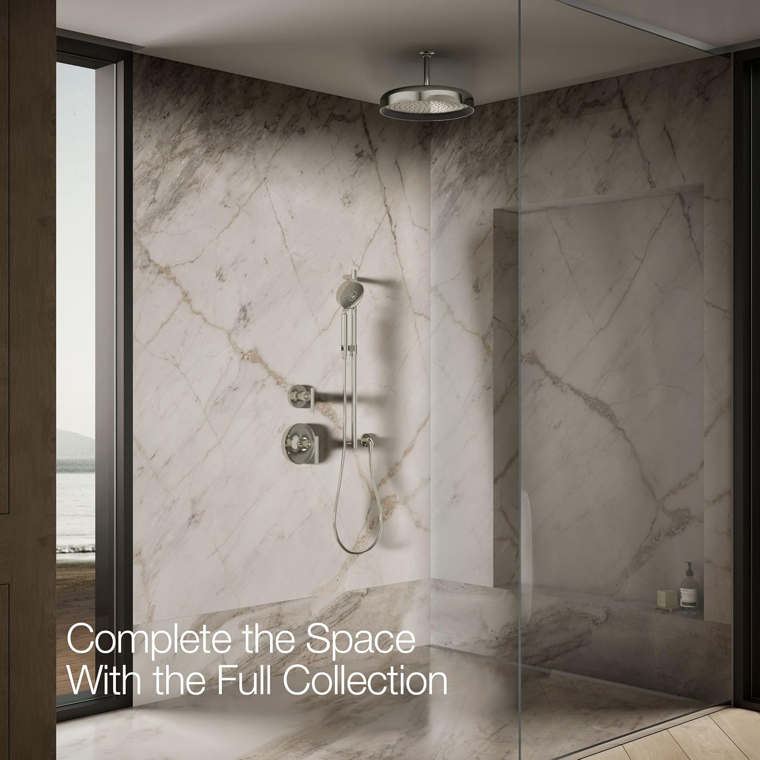 Kohler 26292-SN Statement® Round 14' single-function rainhead, 2.5 gpm, Vibrant Polished Nickel